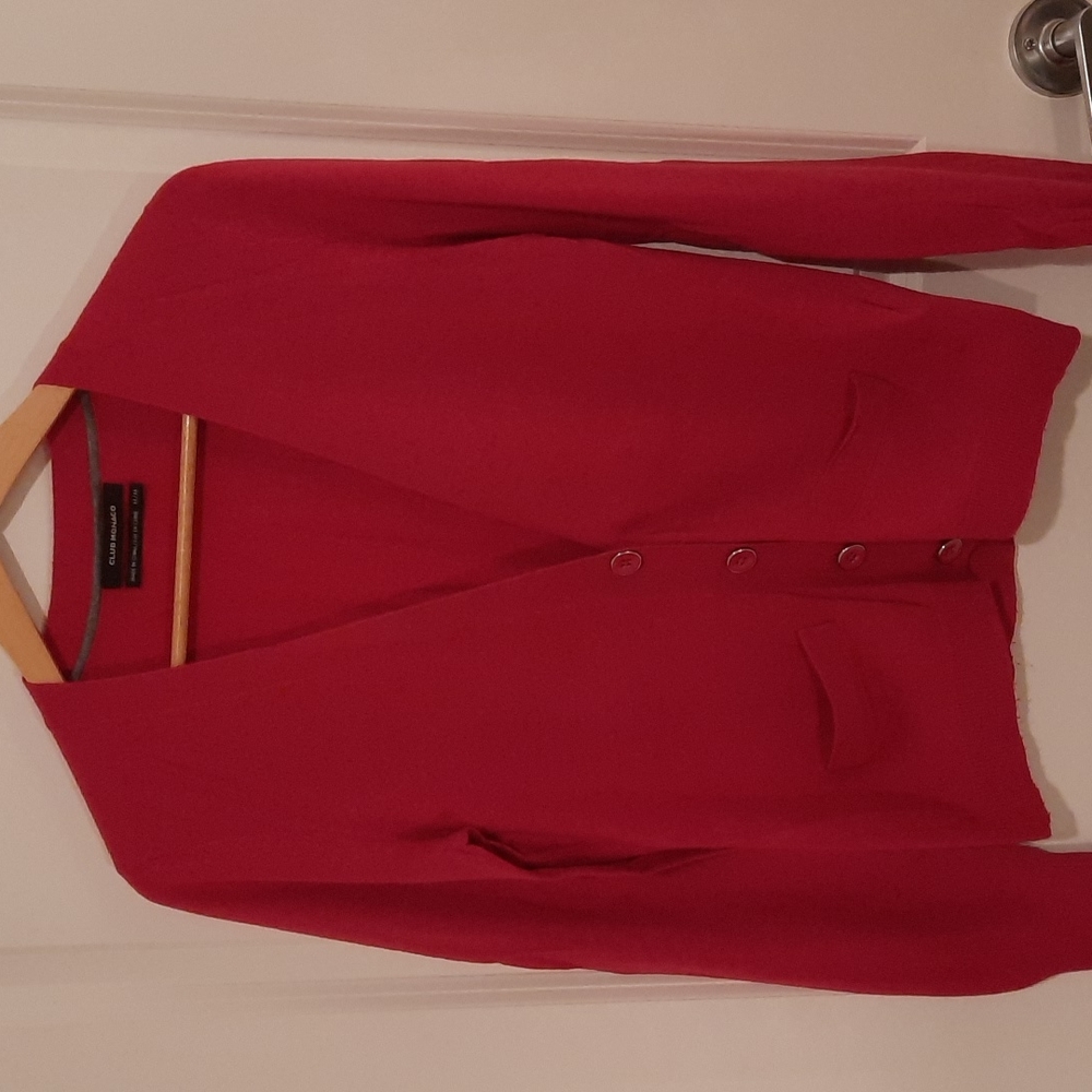 Club Monaco Red Cardigan Sweater